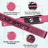 Features of a Pink heavy-duty wrist strap