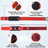 Features of a Red heavy-duty wrist strap