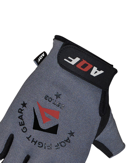 Grey AQF Weight Lifting Gloves 4-Way