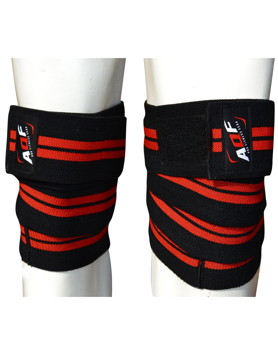 AQF 78 Inch Elasticated Powerlifting Knee Wraps