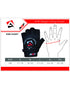Size chart of Black AQF Weight Lifting Gloves 4-Way