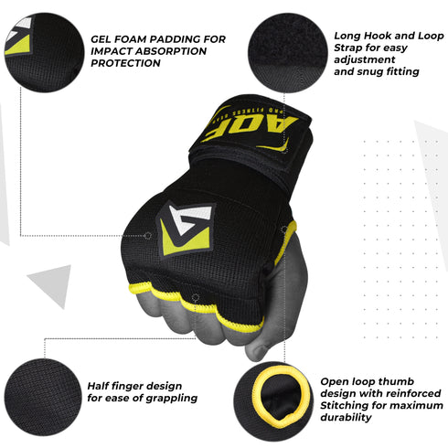 Specifications of AQF Gel Inner Gloves with Wrist Strap