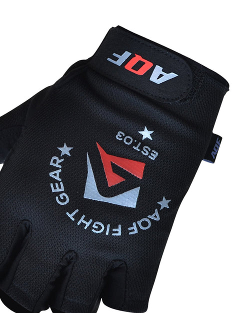 Black AQF Weight Lifting Gloves 4-Way
