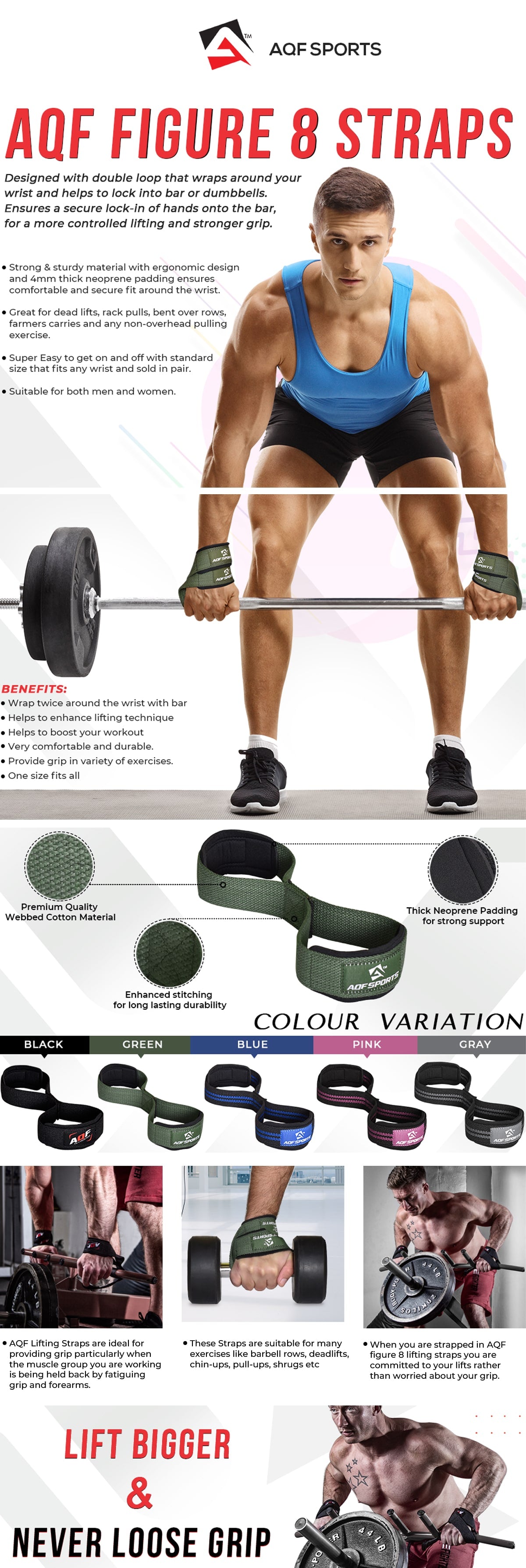 Characteristics of AQF Figure 8 Wrist Straps - AQF Sports