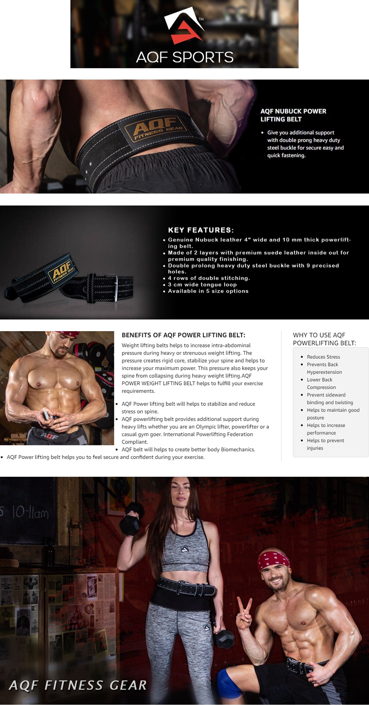 Benefits of AQF Weight lifting Nubuck Leather lifting Belt
