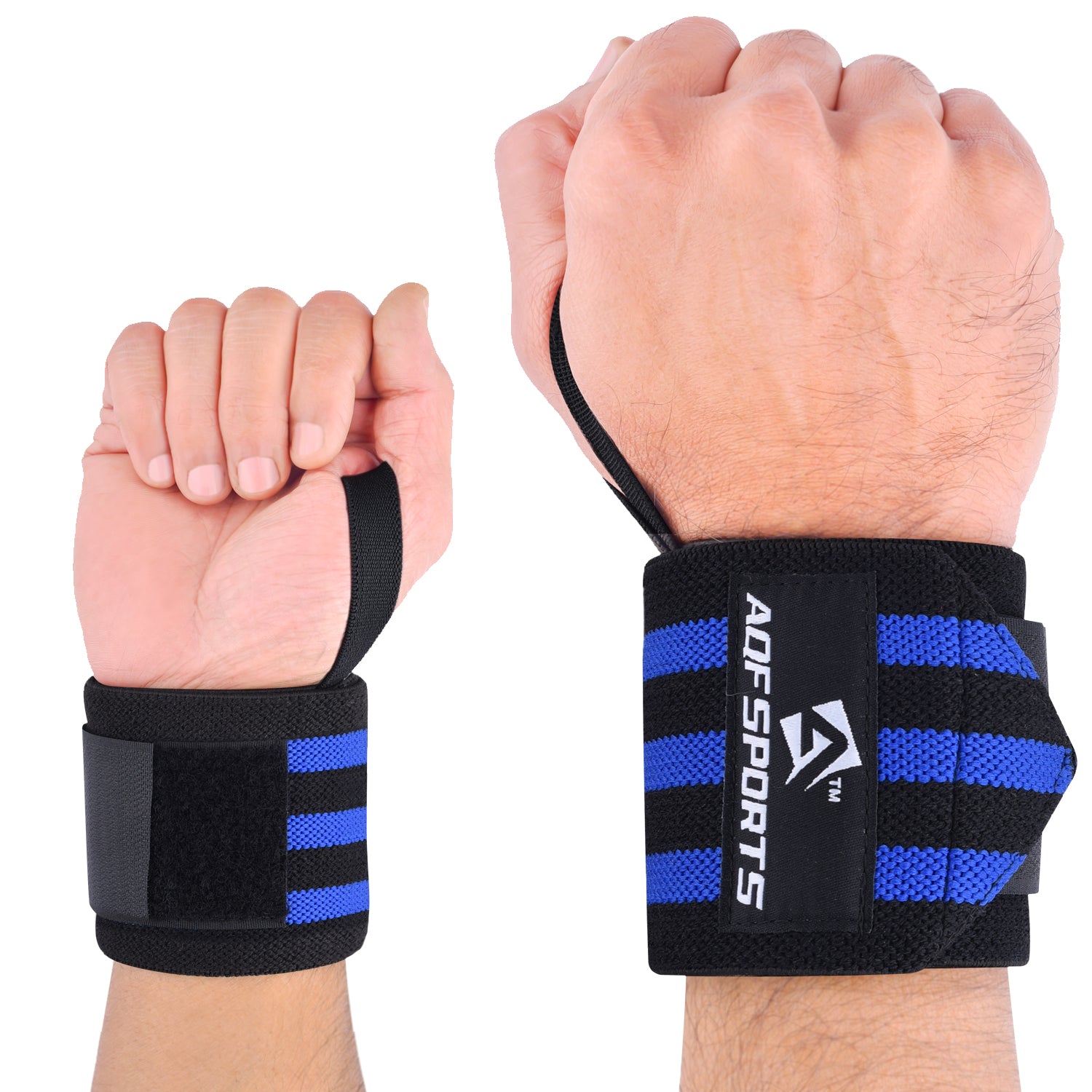 Blue and black stripped  Wrist Wraps - AQF Sports