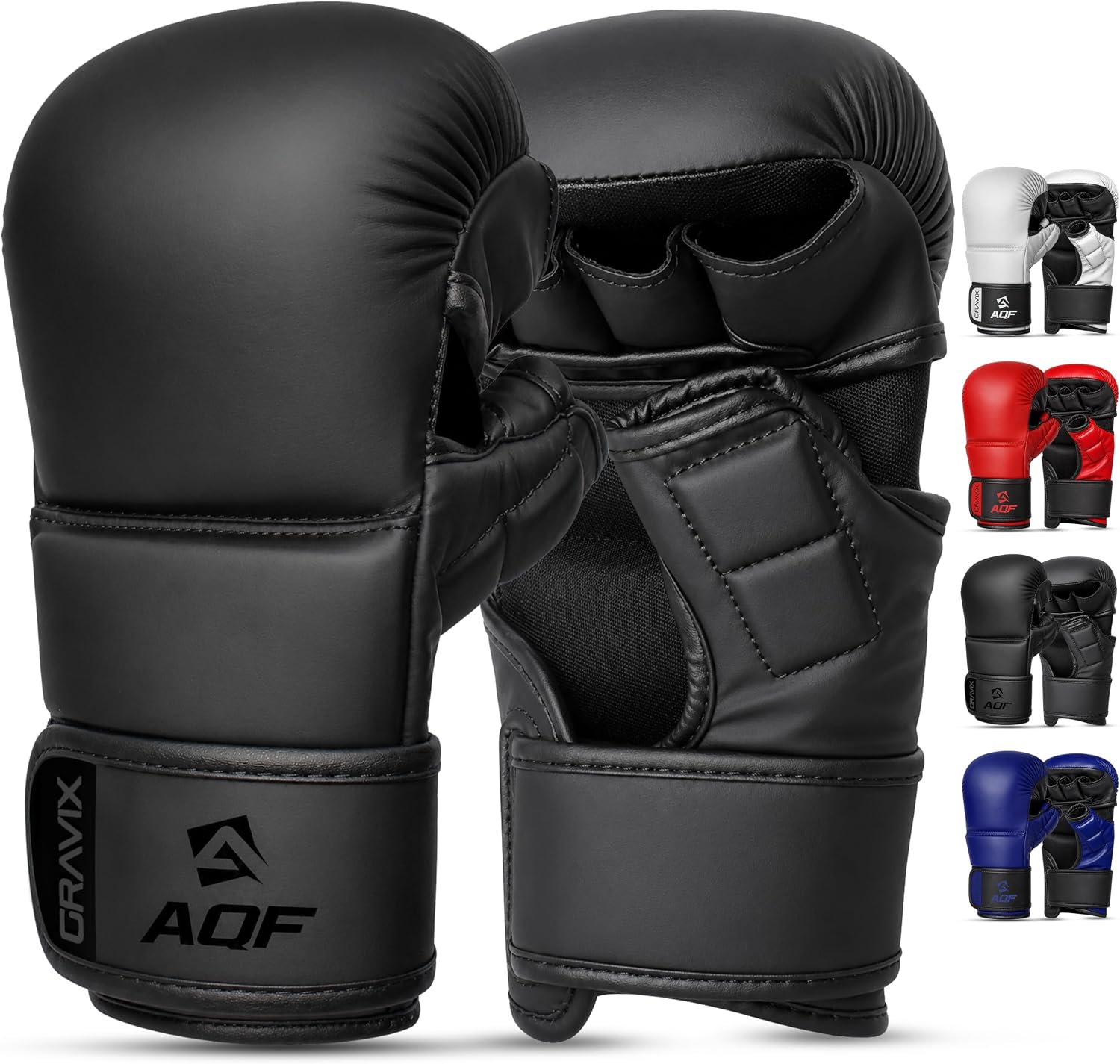 AQF MMA Gloves – Open Palm Sparring & Grappling Gloves