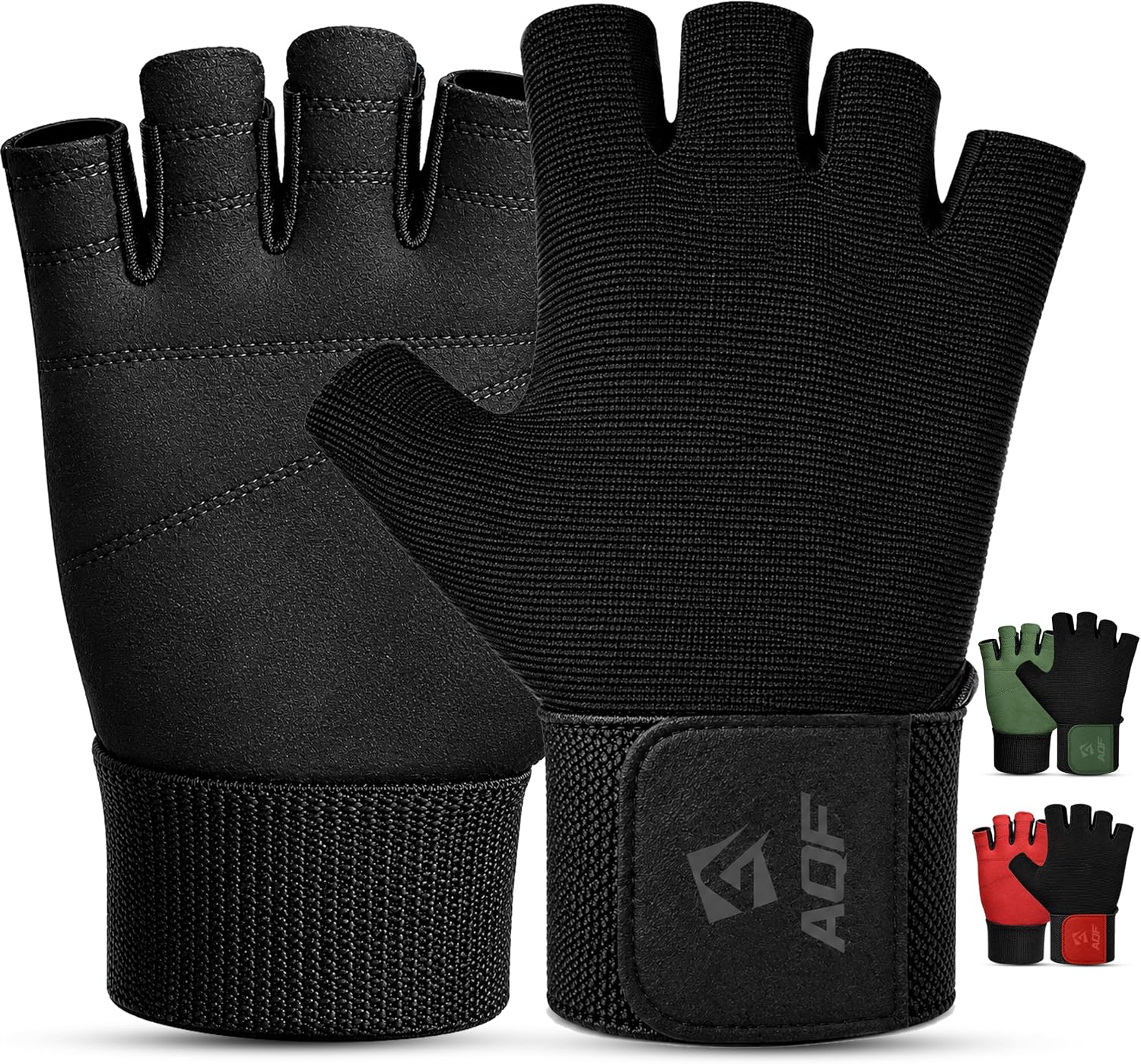 AQF Weight Lifting Gloves – Breathable Suede Leather Gym Gloves