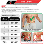 Size Chart of AQF Weightlifting Belt