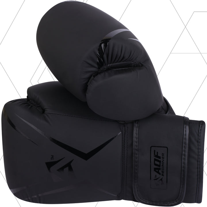 Black Boxing Training Gloves - Beginner Series - AQF Sports