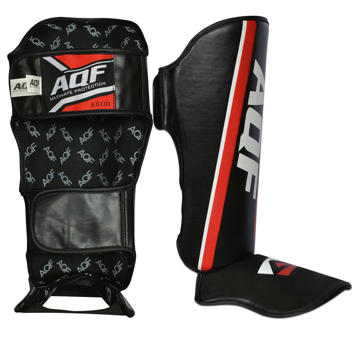 AQF Shin Instep Guards Synthetic Leather
