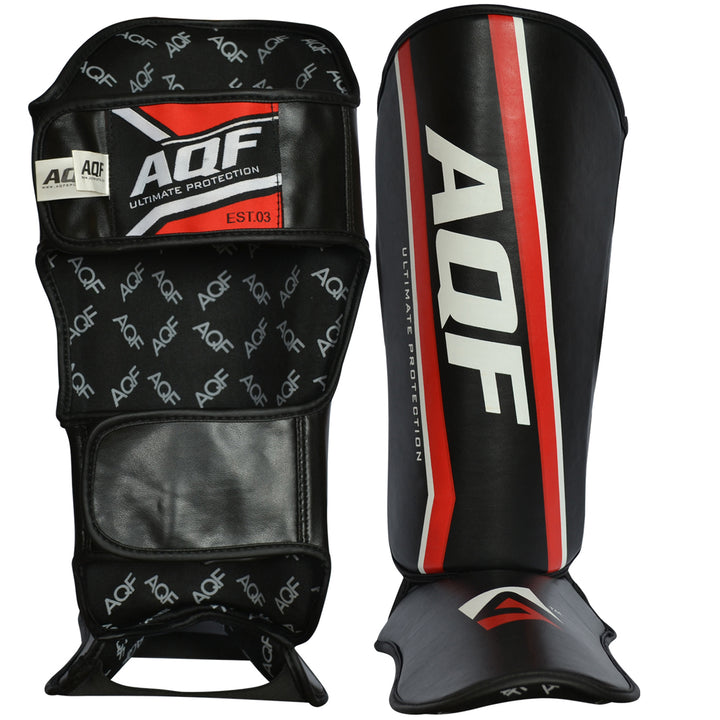 AQF Shin Instep Guards Synthetic Leather