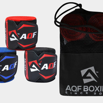 AQF Boxing Hand Wraps Set 4.5 Meter (Pack of 3 Pairs) - AQF Sports