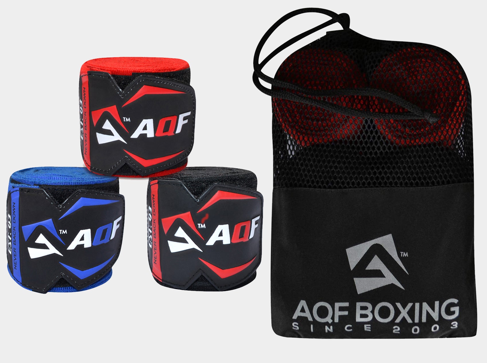 AQF Boxing Hand Wraps Set 4.5 Meter (Pack of 3 Pairs) - AQF Sports