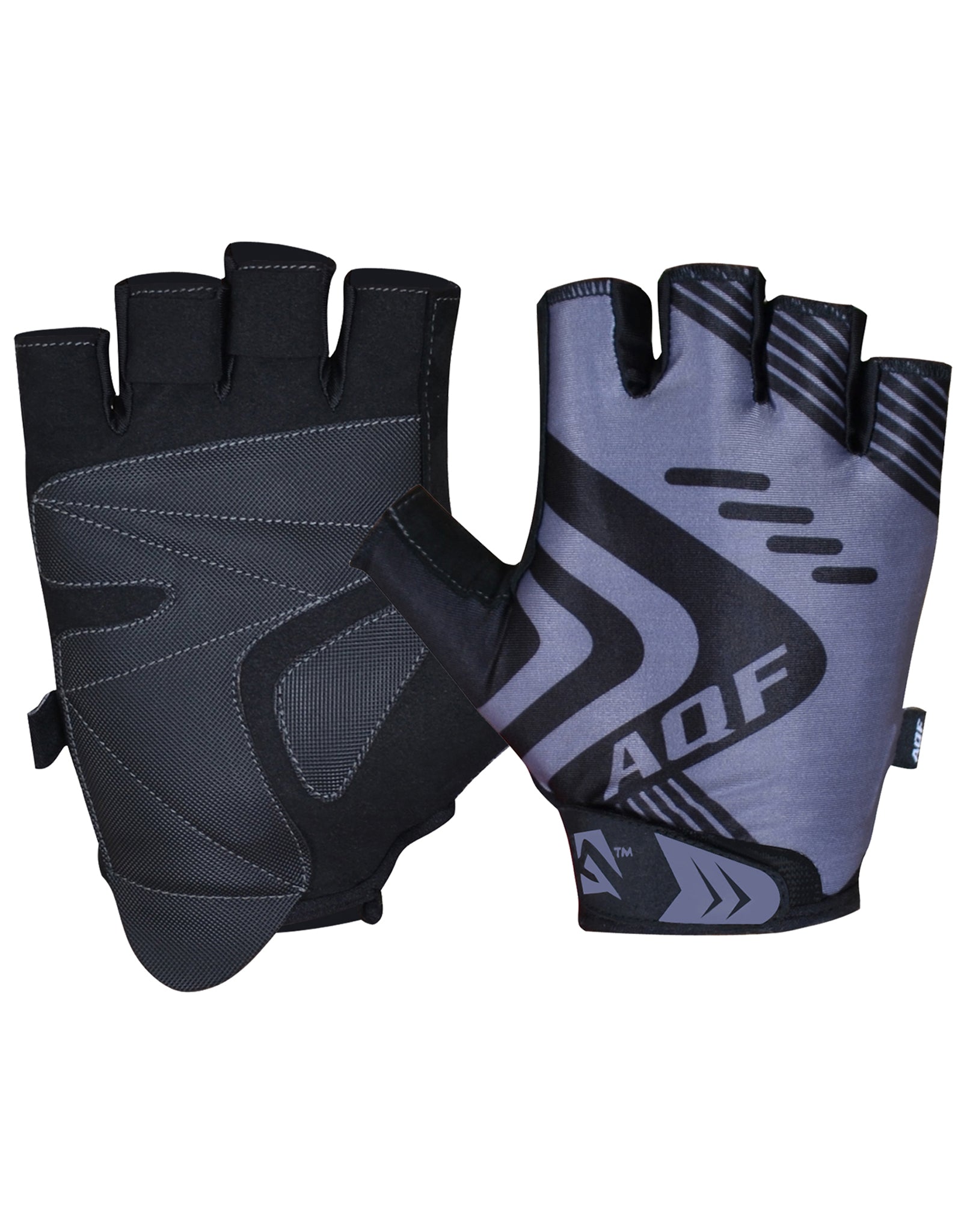 Grey AQF Weight Lifting Gym Gloves G4