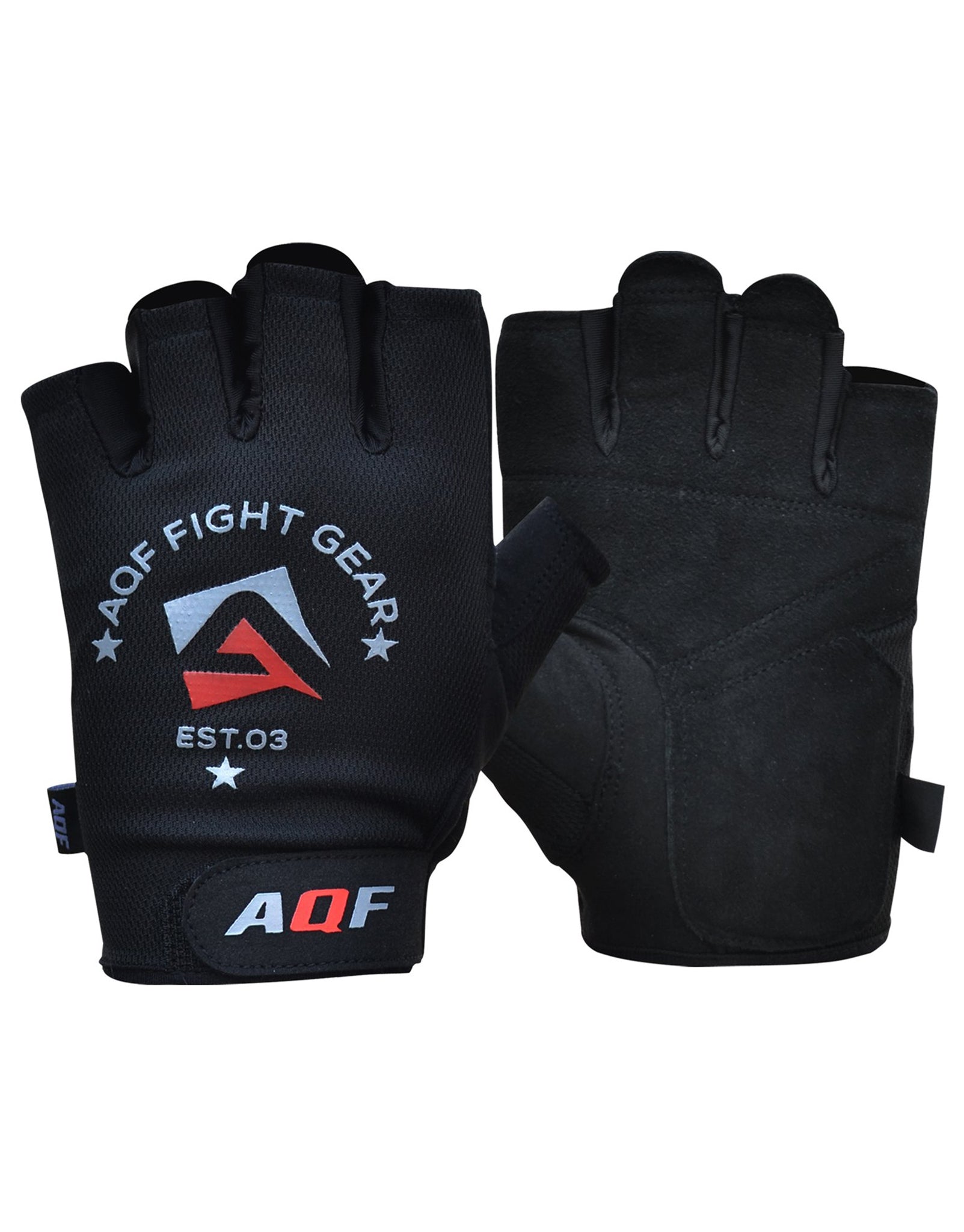 Black AQF Weight Lifting Gloves 4-Way
