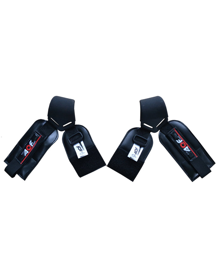 AQF Black Reverse Grip Weightlifting Straps