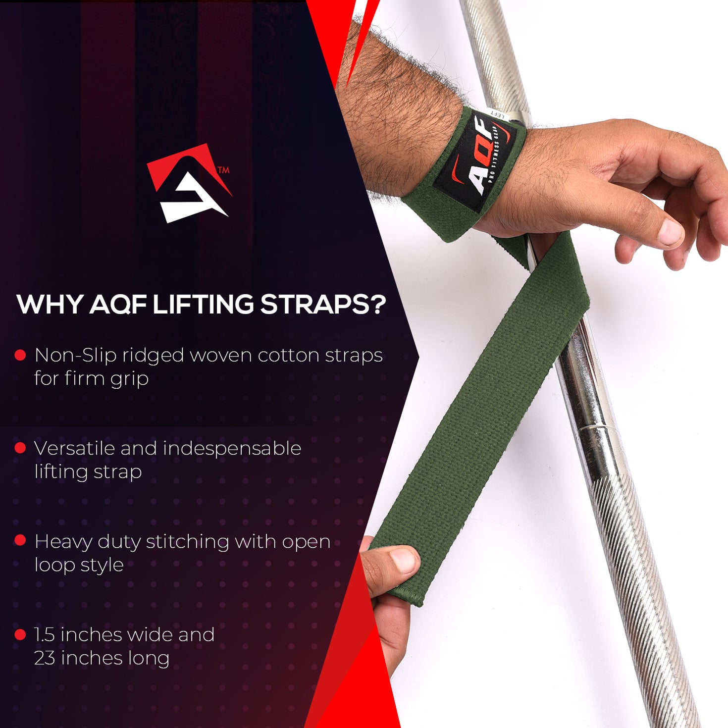 AQF Weight Lifting Wrist Straps Enhanced Grip and Support AQF Sports
