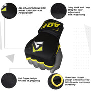 Specifications of AQF Gel Inner Gloves with Wrist Strap 