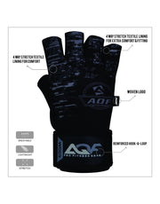 Specifications of AQF Gym Gloves with Wrist Strap 