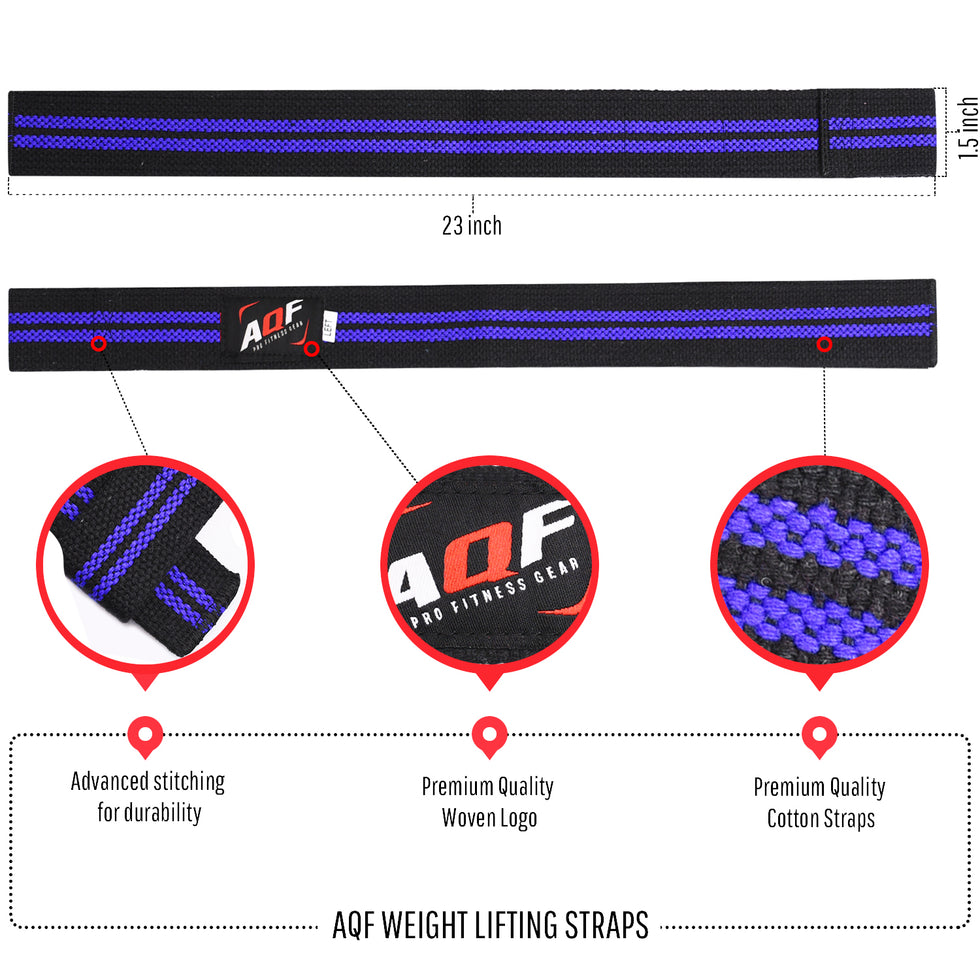 AQF Weight Lifting Wrist Straps Enhanced Grip and Support AQF Sports