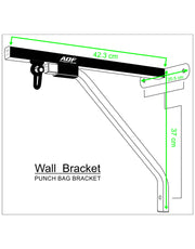 Size of AQF Punch Bag Wall Bracket