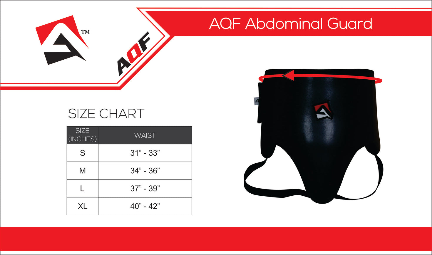 AQF Abdominal Groin Guard Black - Maximum Groin Protection – AQF Sports