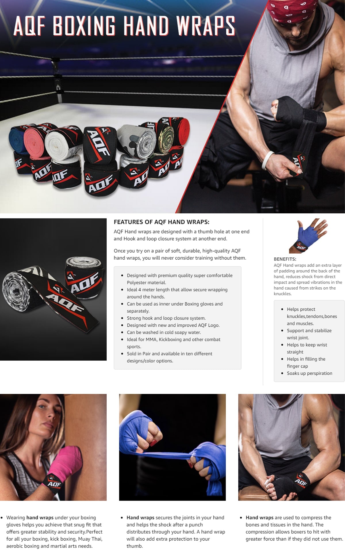 Features of boxing Hand Wraps